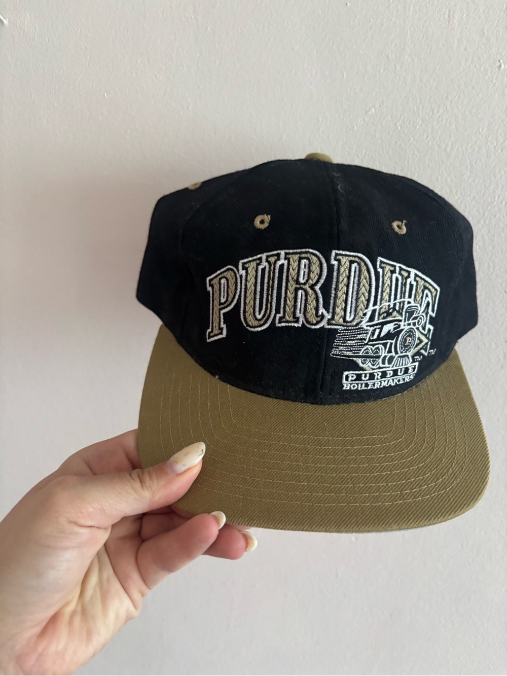 Purdue Black and Gold Snapback Hat